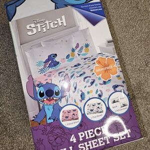 Disney Stitch Colorful Twin Sheet Set
